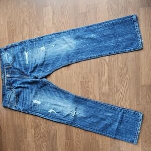 American Eagle Slim Straight Distressed Jeans Men's Size 34" Waist X 31" Inseam